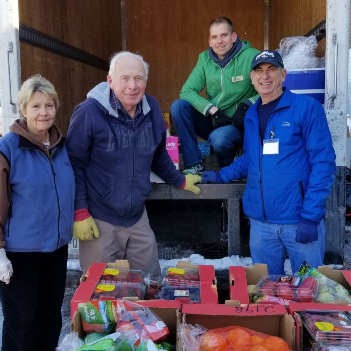 help and hope center volunteers in castle rock unload a truck