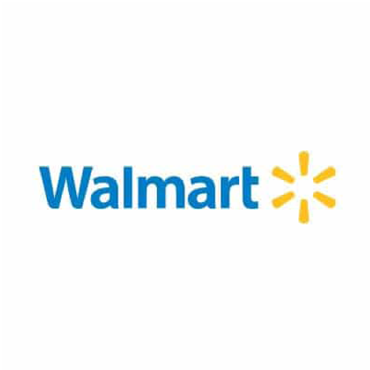 The walmart logo is blue and yellow on a white background.