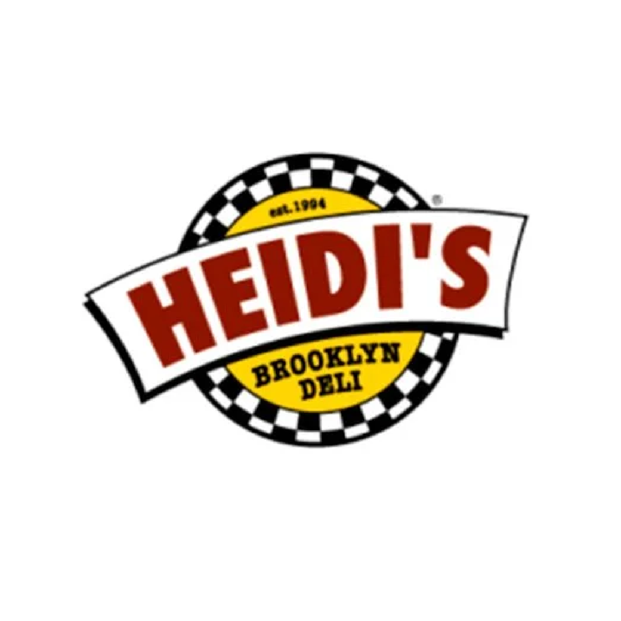 Heidi 's brooklyn deli logo on a white background