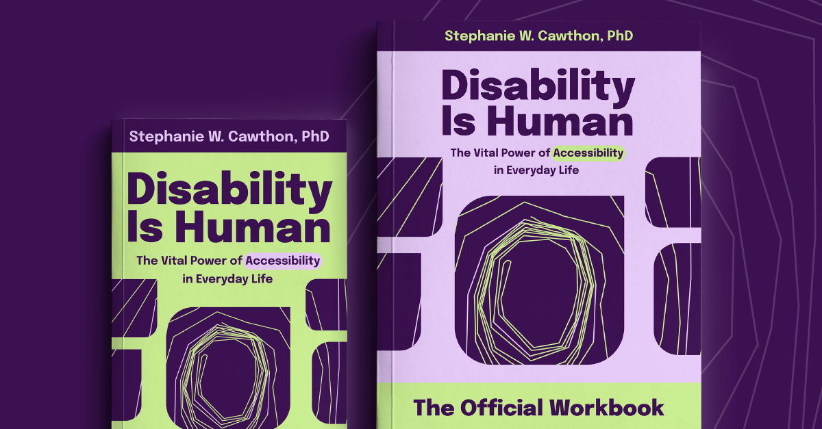 Disability Is Human book and workbook art