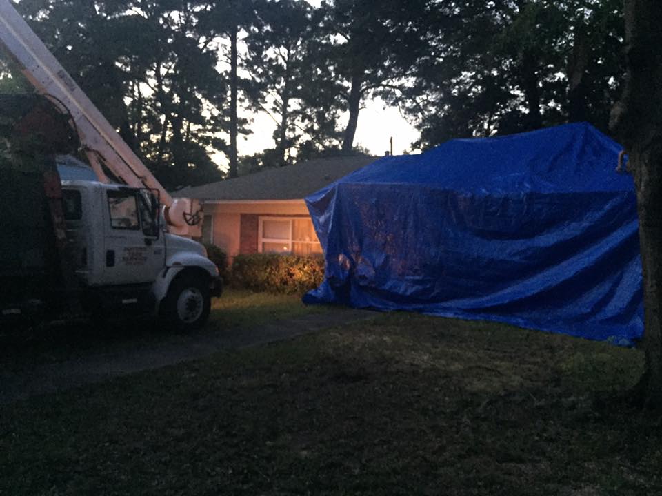 Forestry Truck Parked in Front of a House — Savannah, GA — Waters Tree Service