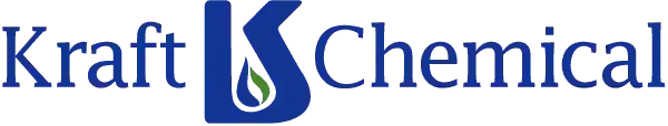 A blue and white logo for kraft & chemical