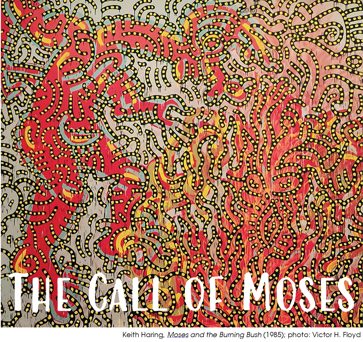Keith Haring's 'Moses' - An abstract mosaic type of painting
