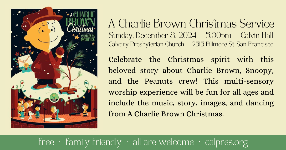 Our favorite event! The Charlie Brown Christmas Service will be held on Sunday, December 8 at 5pm. All are welcome to dance, be silly, and listen to a wonderful Christmas story. If your child is interested in joining the choir, please get in touch with us. See you then!