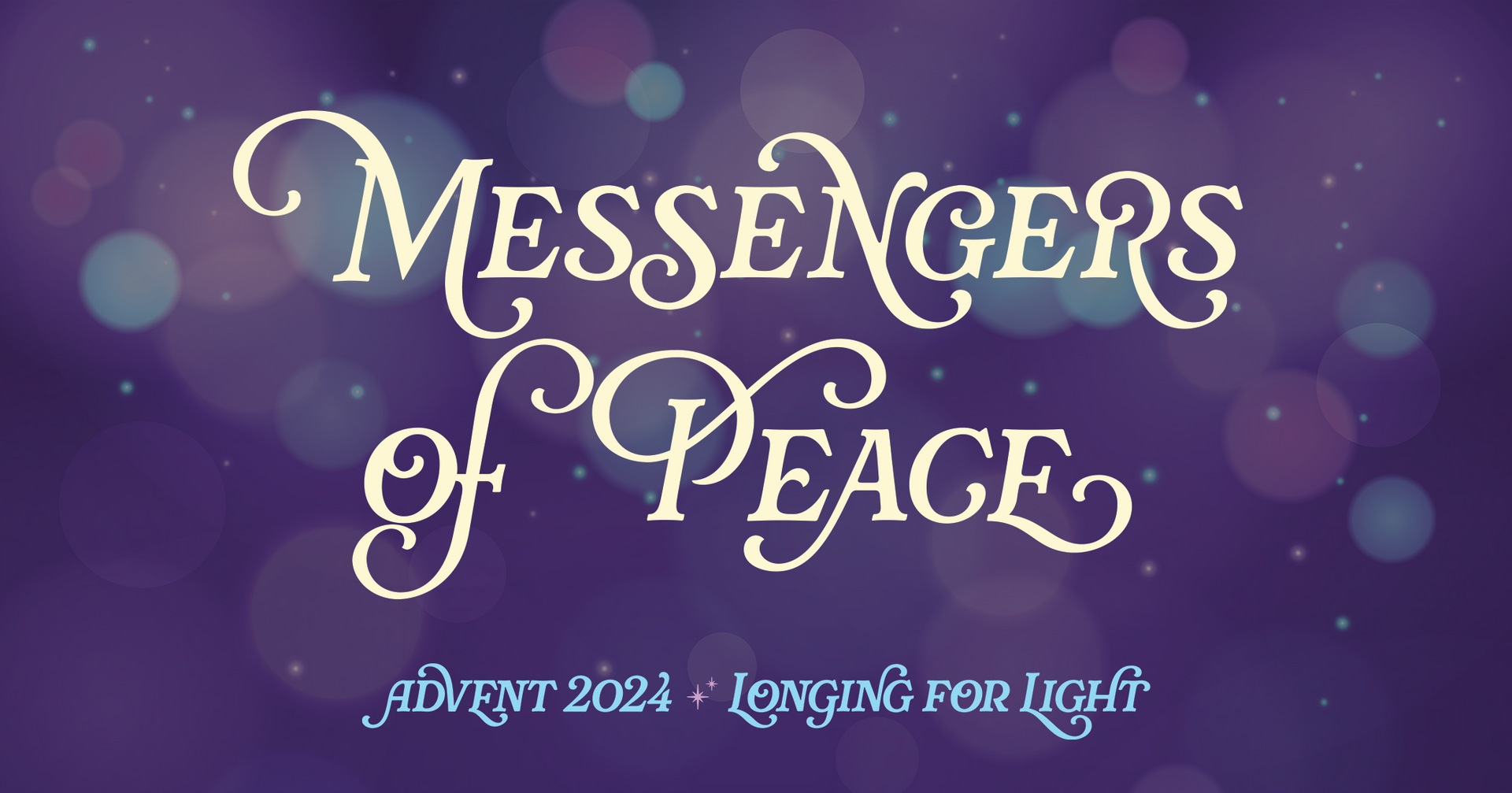 A dark purple background with sparkles of light - the text reads 