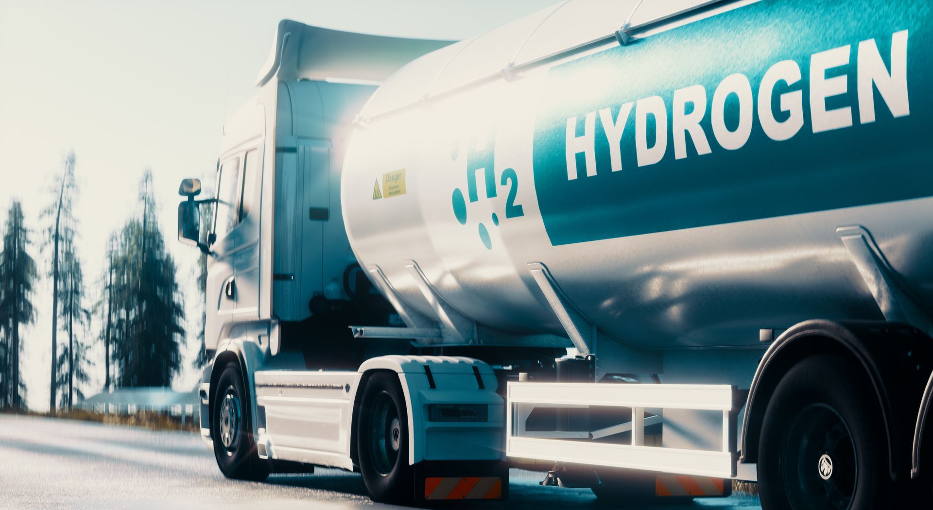 Truck transporting hydrogen