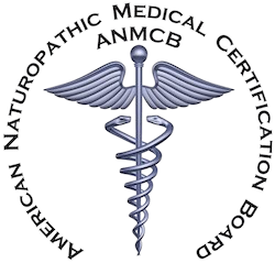 American Naturopathic Medical Certification Board ANMCB logo with caduceus symbol