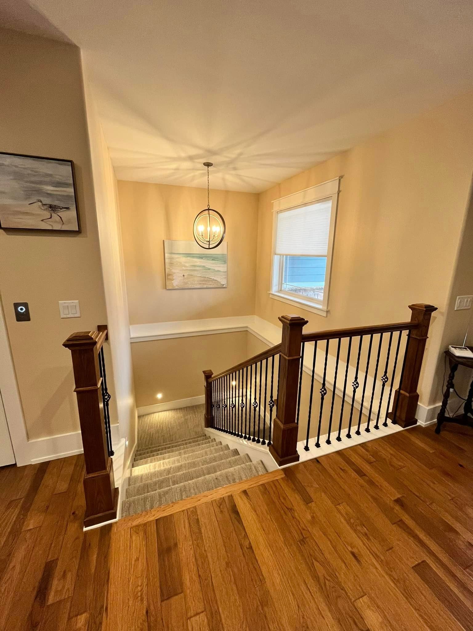 A staircase leading up to the second floor of a house.