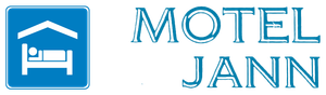 Un panneau bleu sur lequel est écrit motel jann