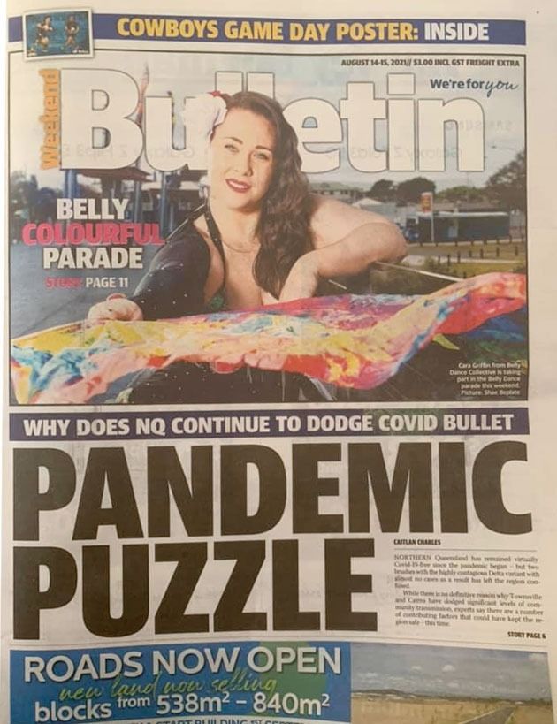 The Front Page Of The Bulletin Newspaper — Global Dance Collective In West End, QLD