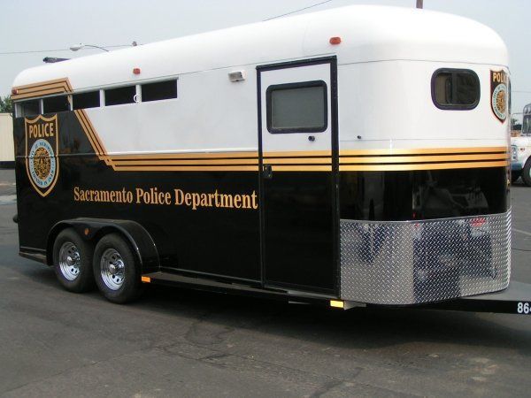Police Horse Trailer — Sacramento, CA — Kearney's Truck Painting