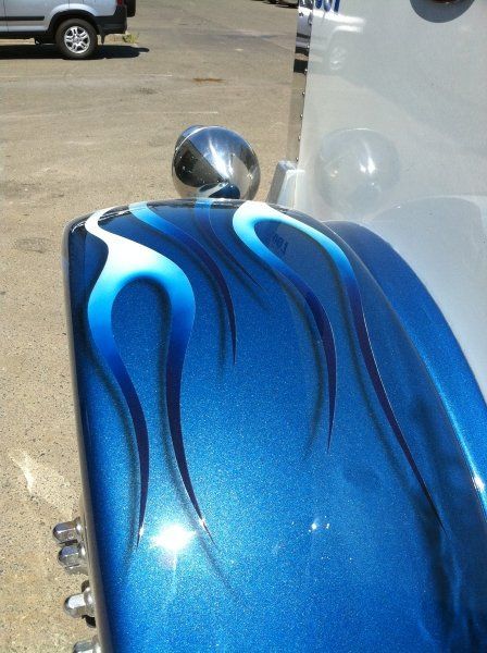 Peterbilt Fender Flames — Sacramento, CA — Kearney's Truck Painting