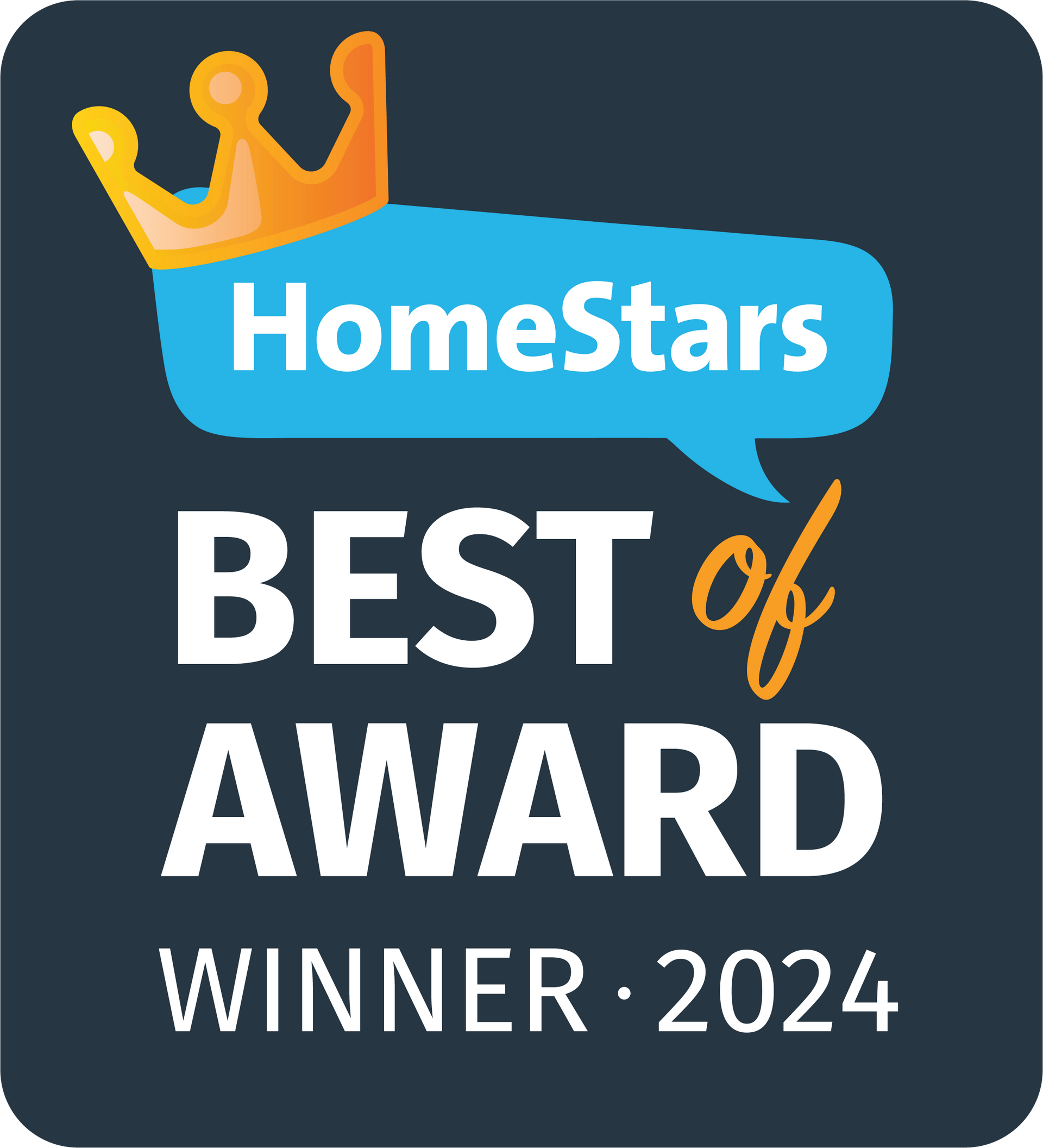 A logo for homestars best of award winner in 2024