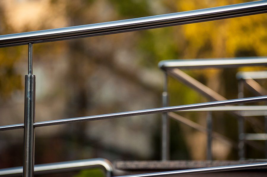 a tubular stainless handrails