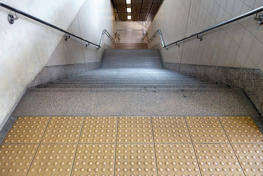 under pass with tactiles and stair nosing