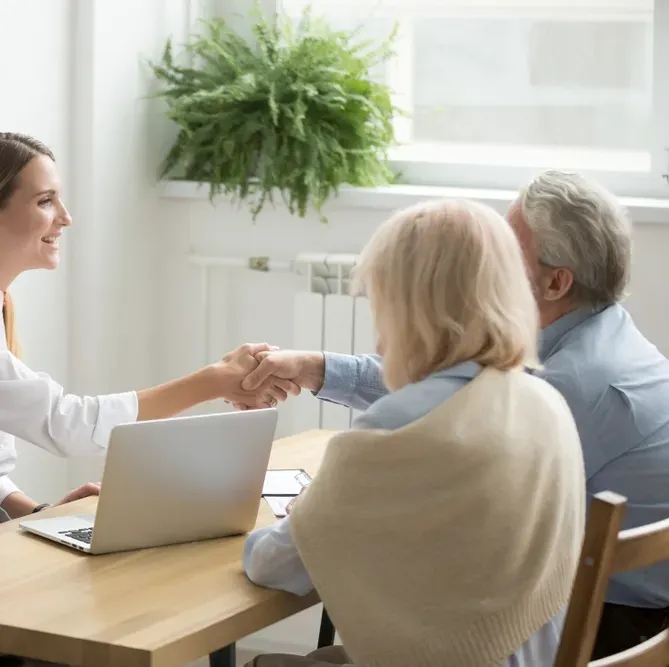 Older Couple Having a Meeting With A Conveyancer — Money Spider Conveyancing In Katherine, NT