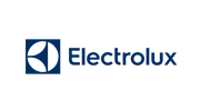 Electrolux logo in blue and white on a white background