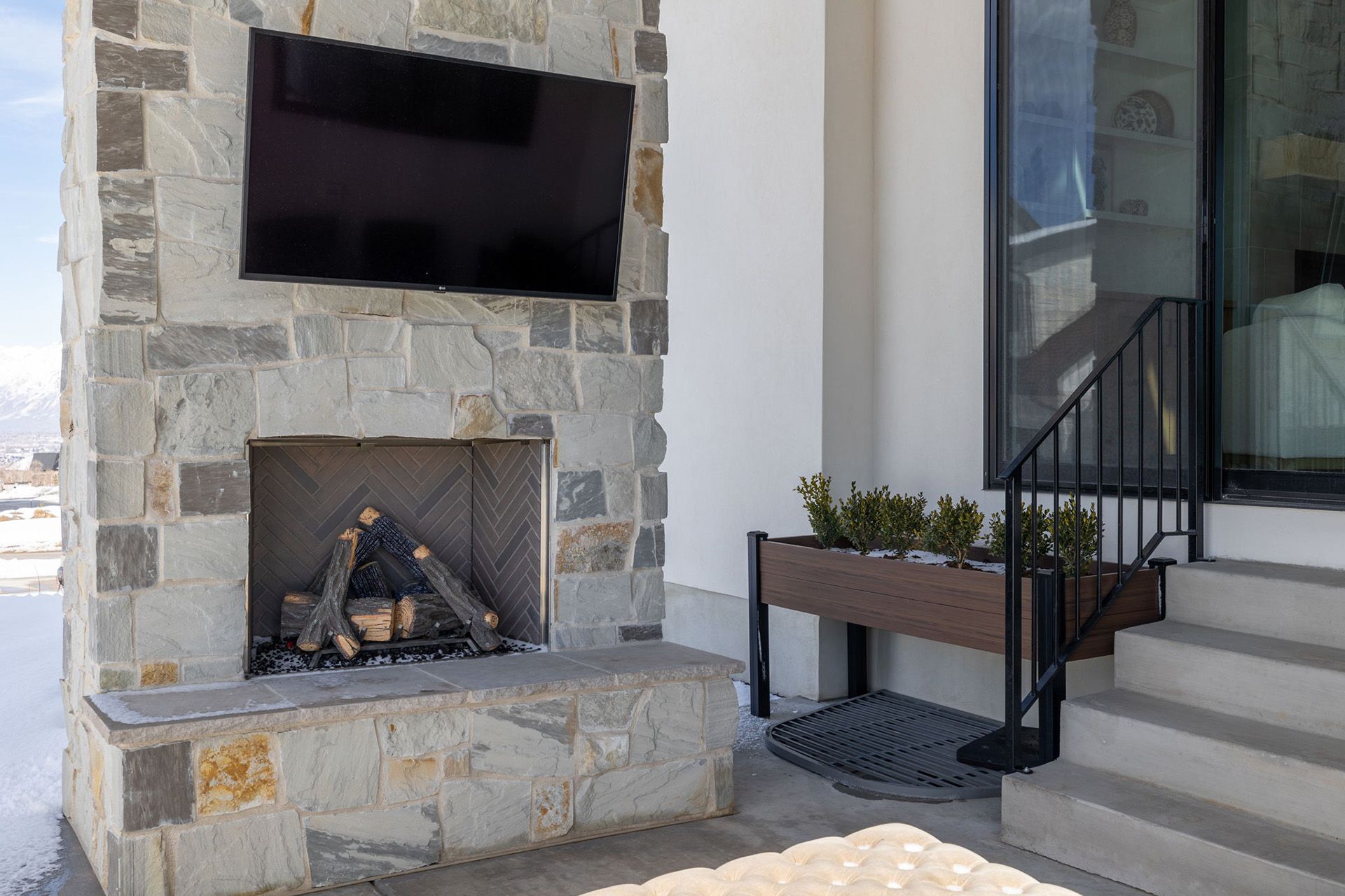 back porch fireplace