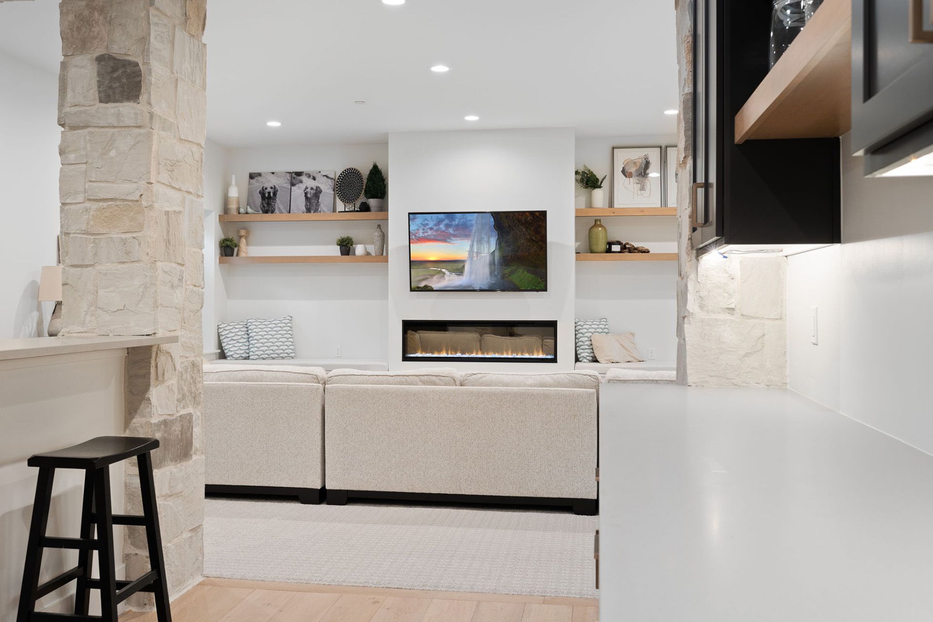 basement living room