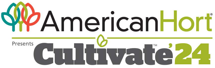 the logo for american horticulture presents cultivate 24