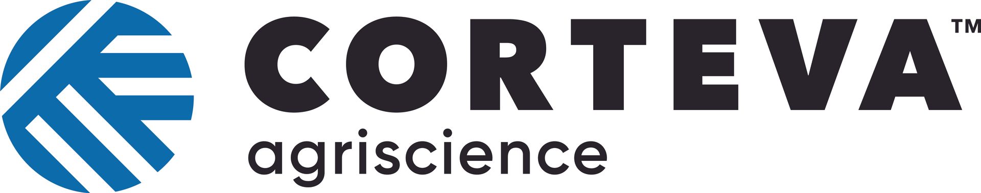 A logo for corteva agriscience is shown on a white background