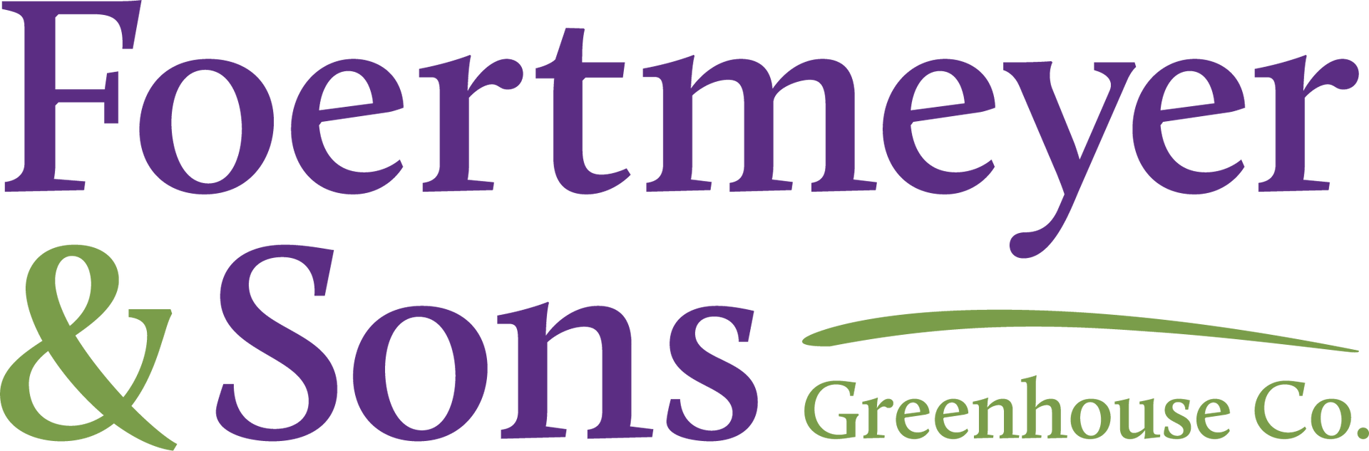 The logo for foertmeyer & sons greenhouse co.