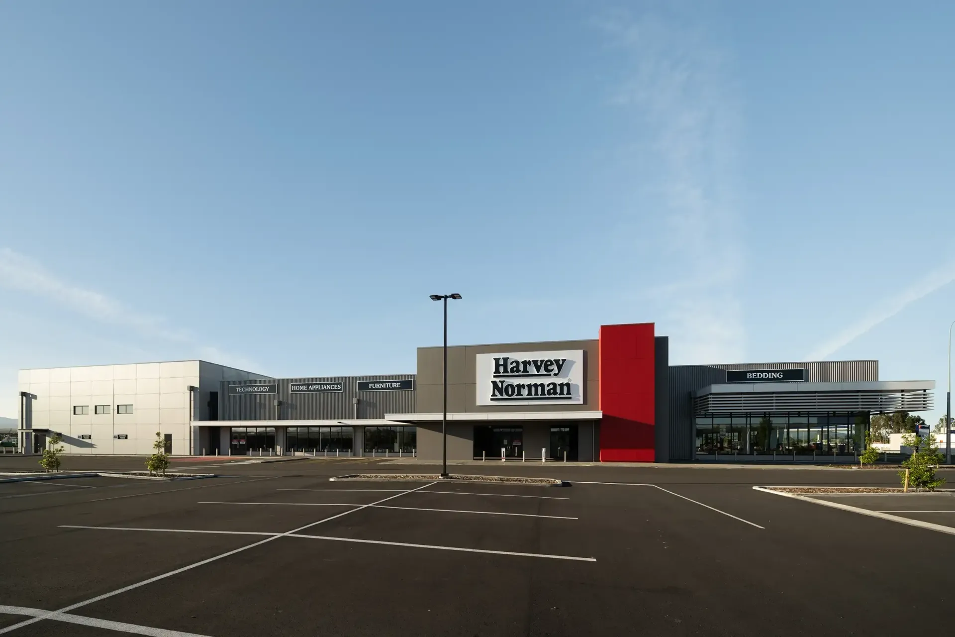 Harvey Norman Blenheim Building Project by Robinson Construction in Blenheim, Marlborough, New Zealand