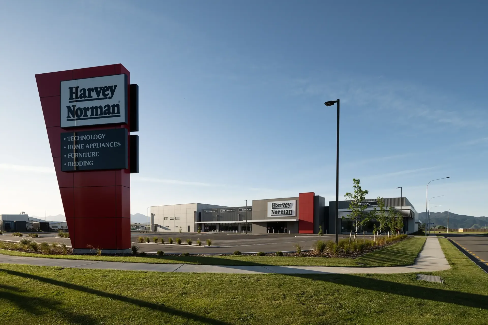 Harvey Norman Blenheim Building Project by Robinson Construction in Blenheim, Marlborough, New Zealand