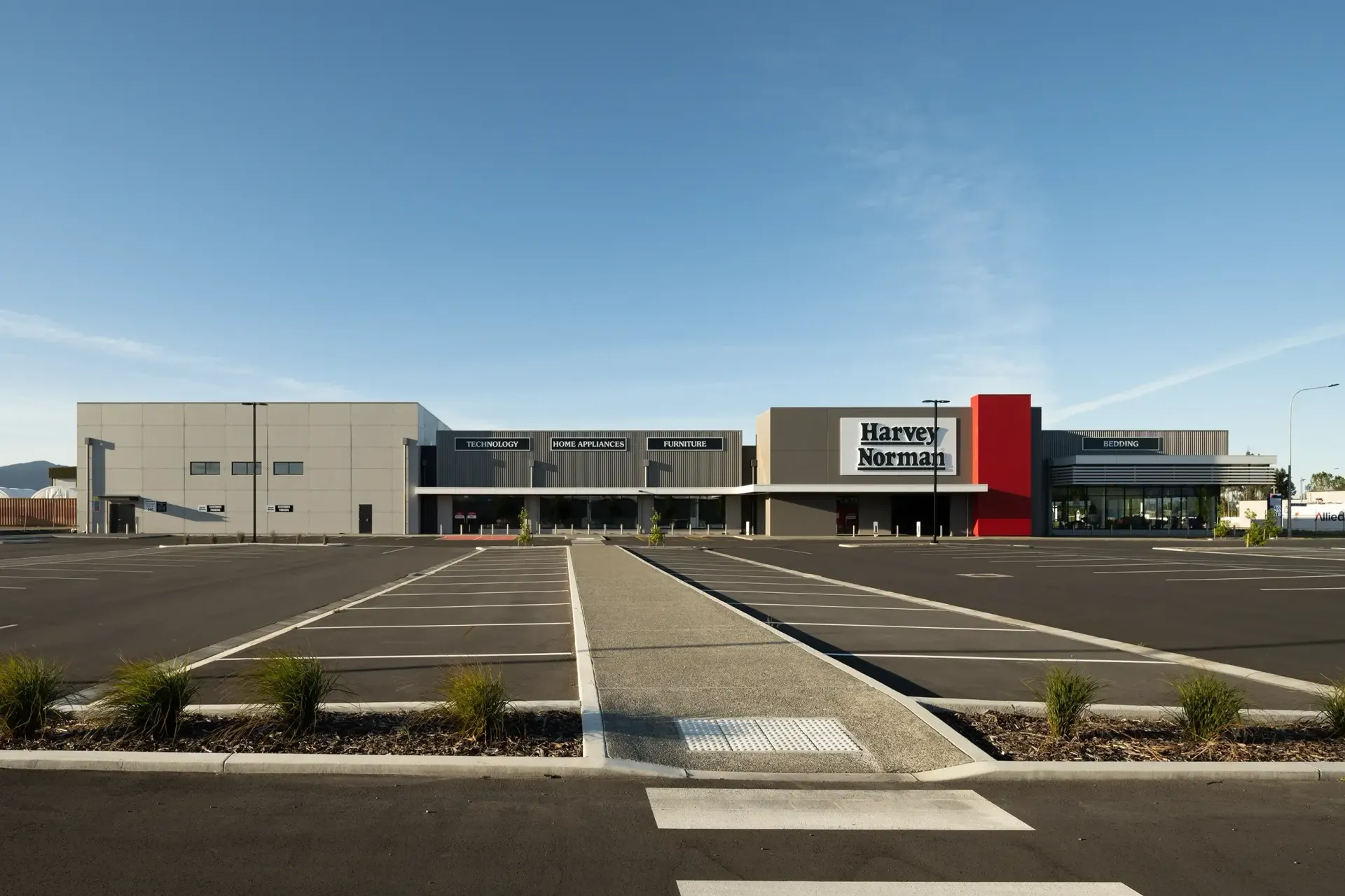 Harvey Norman Blenheim Building Project by Robinson Construction in Blenheim, Marlborough, New Zealand