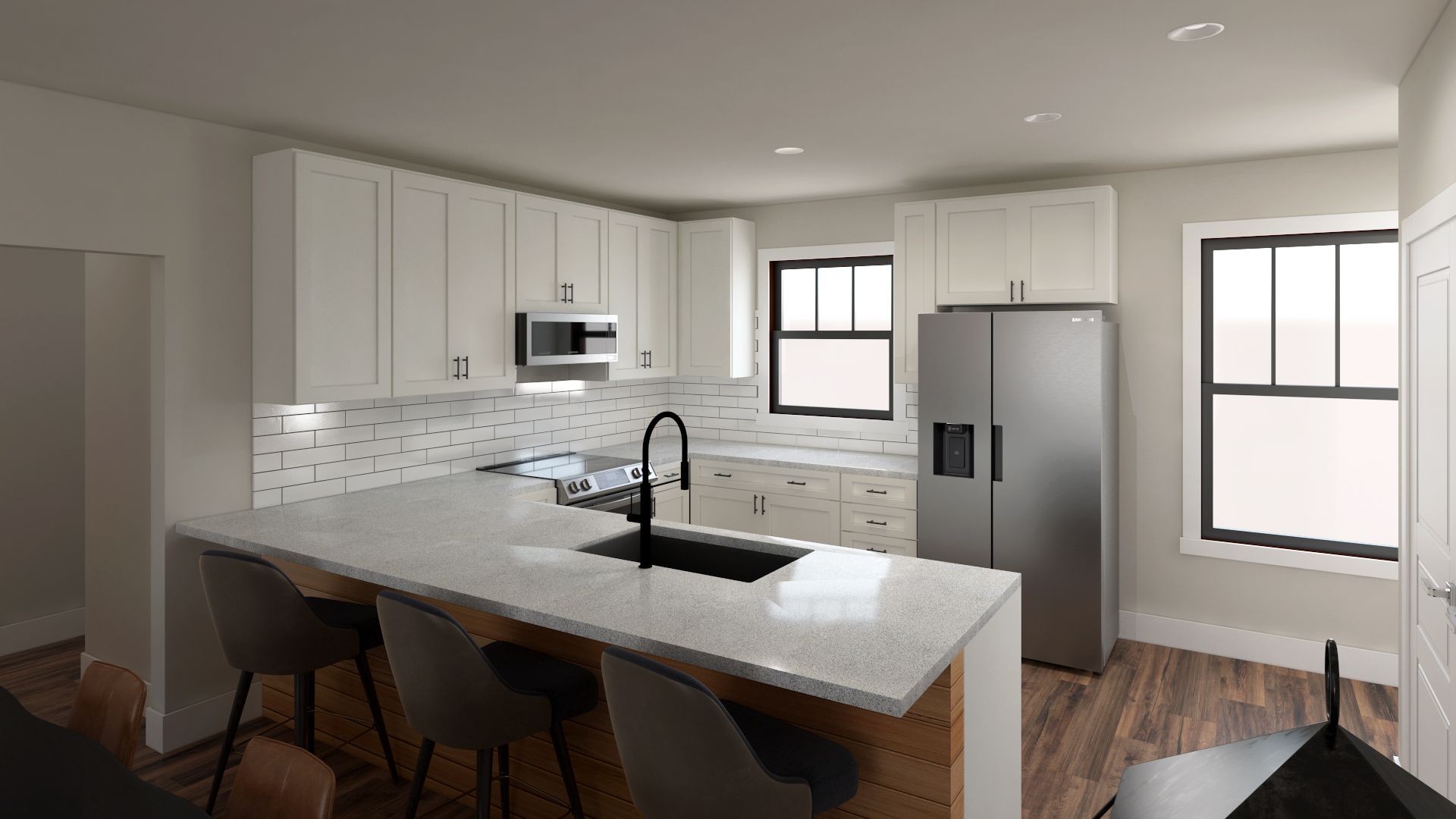 Full Kitchen in the Lake Erie Condo Units