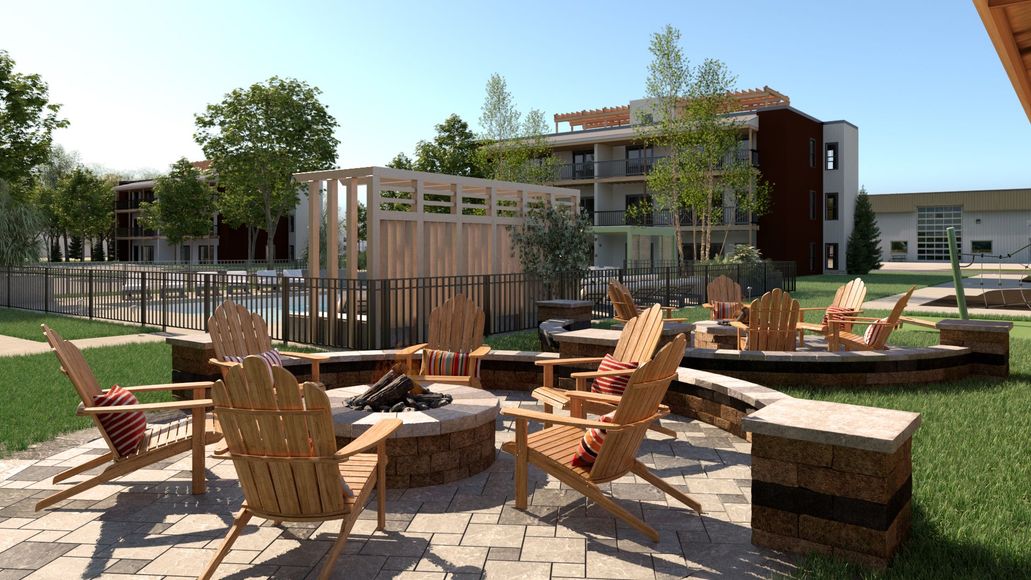 Lake Erie Condos - Fire Pit and Seating area