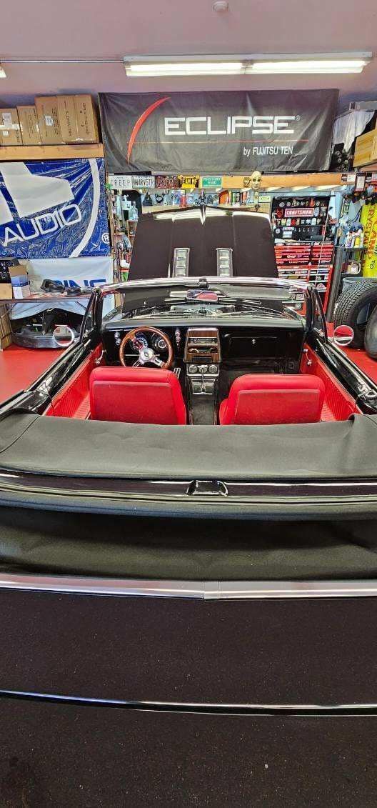 Black Car With Red Seats — Sanford, ME — Sanford Sound 