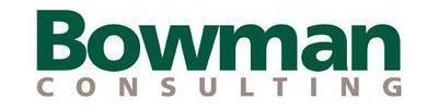Bowman Consulting logo in dark green and gray text on a white background