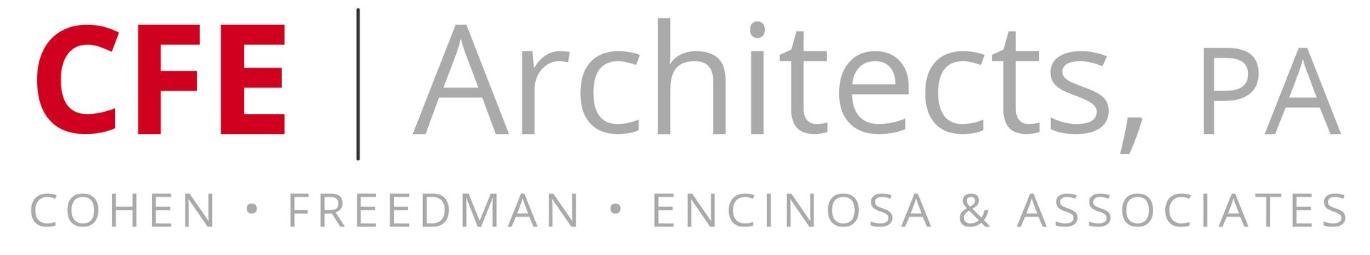 CFE Architects logo with red 