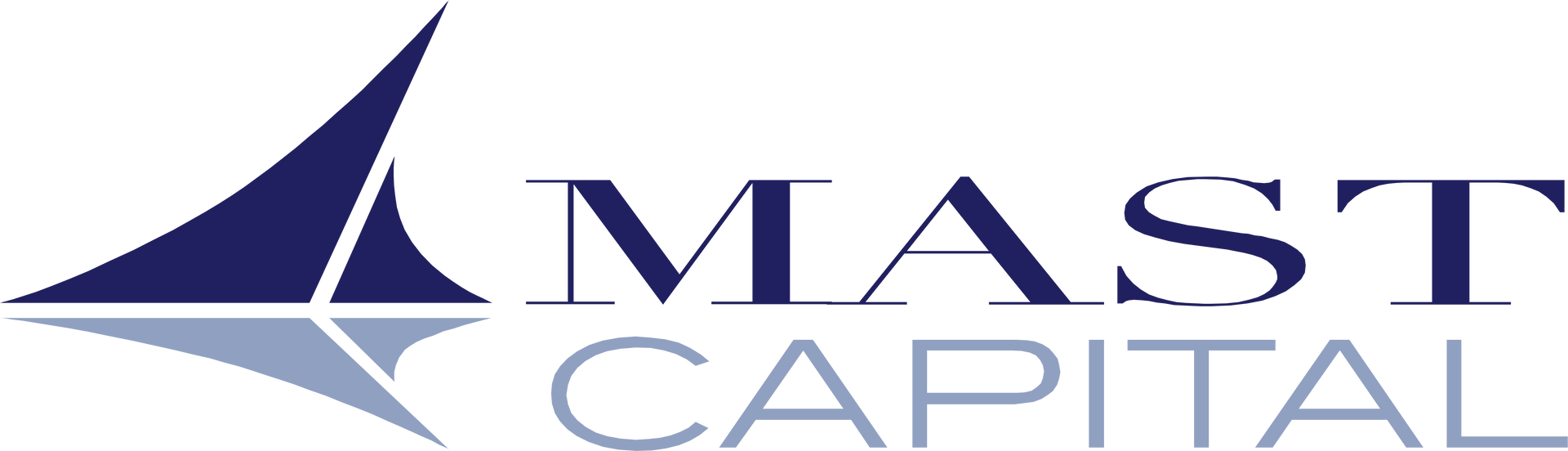MAST Capital logo in navy and gray with a stylized triangular emblem