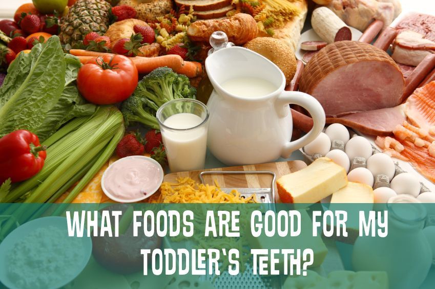 Assortment of foods, including vegetables, fruits, dairy, and meats, with text: 