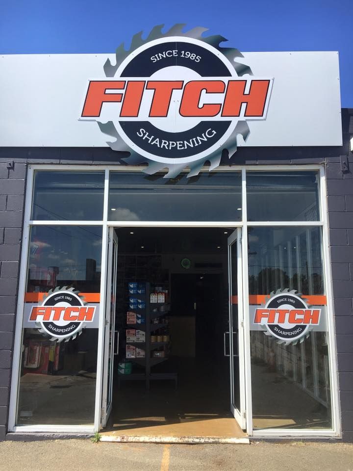 The Front Of A Fitch Sharpening Store With The Doors Open — Capital Signs in Fyshwick, ACT
