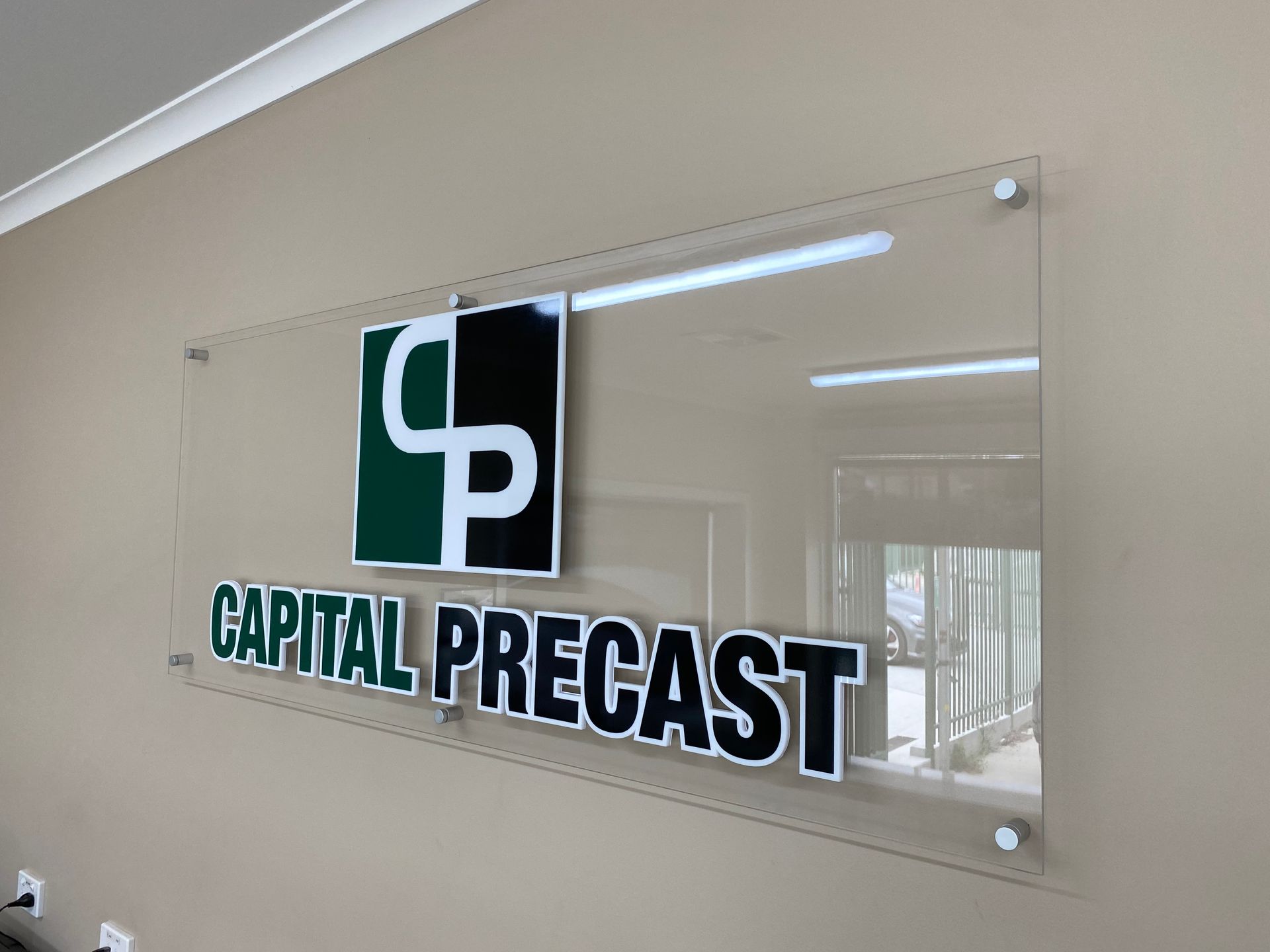 A Sign on a wall saying Capital Precast — Capital Signs in Fyshwick, ACT