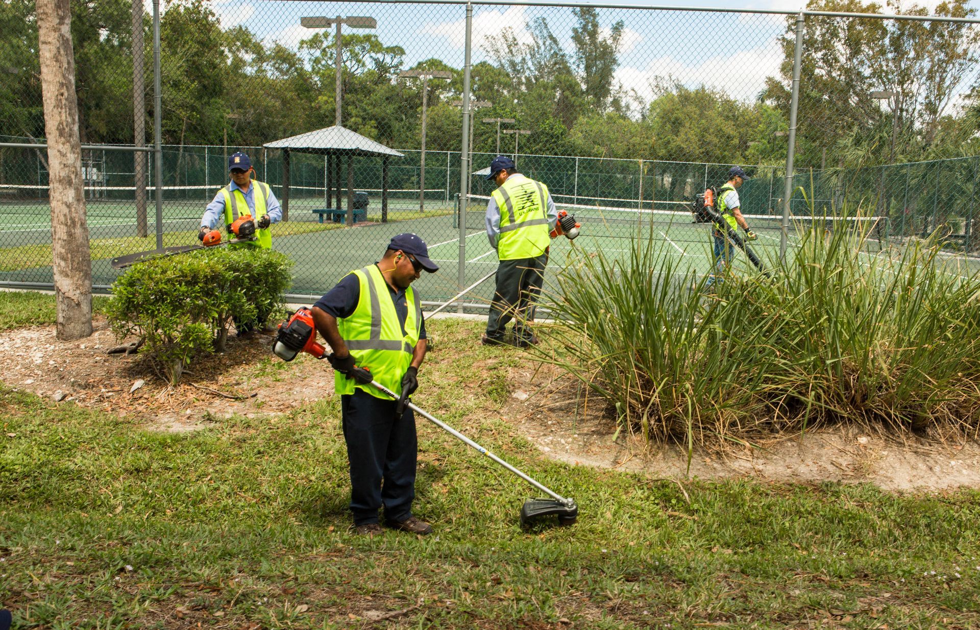 Landscaping Crew Using Echo Equipment