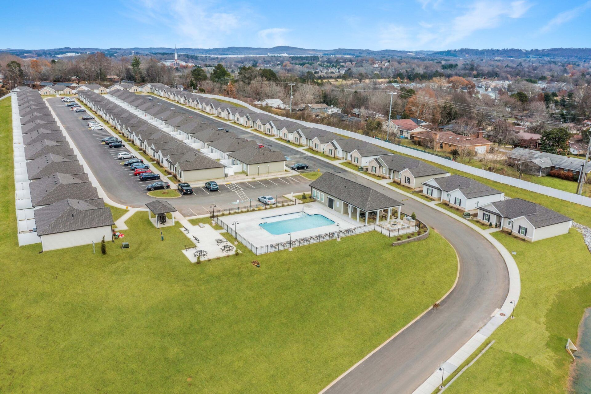 aerial view at Forest Hill Villas in Chattanooga, TN.