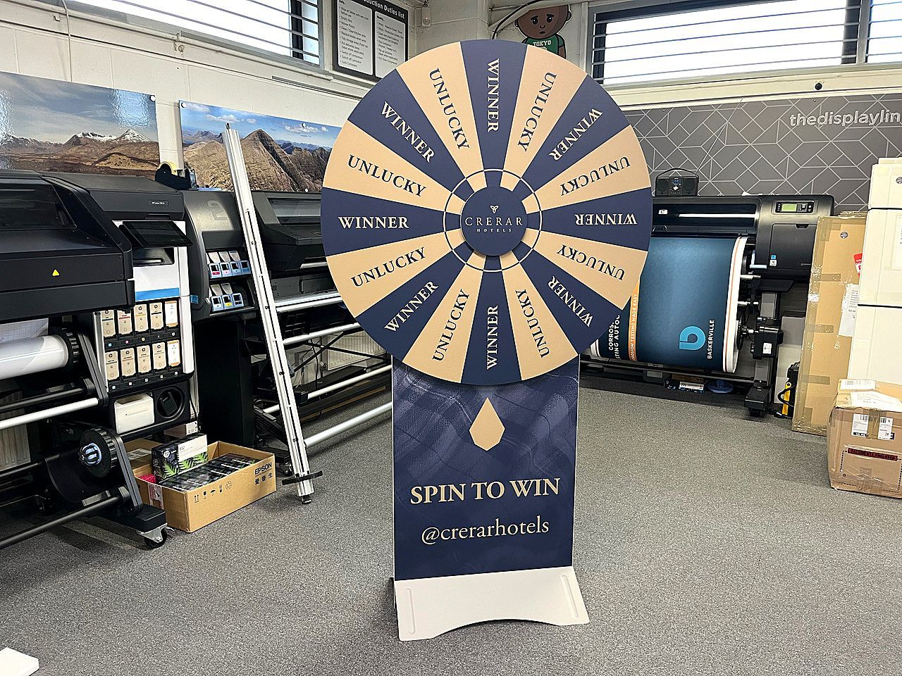 Events and exhibitions prize wheel