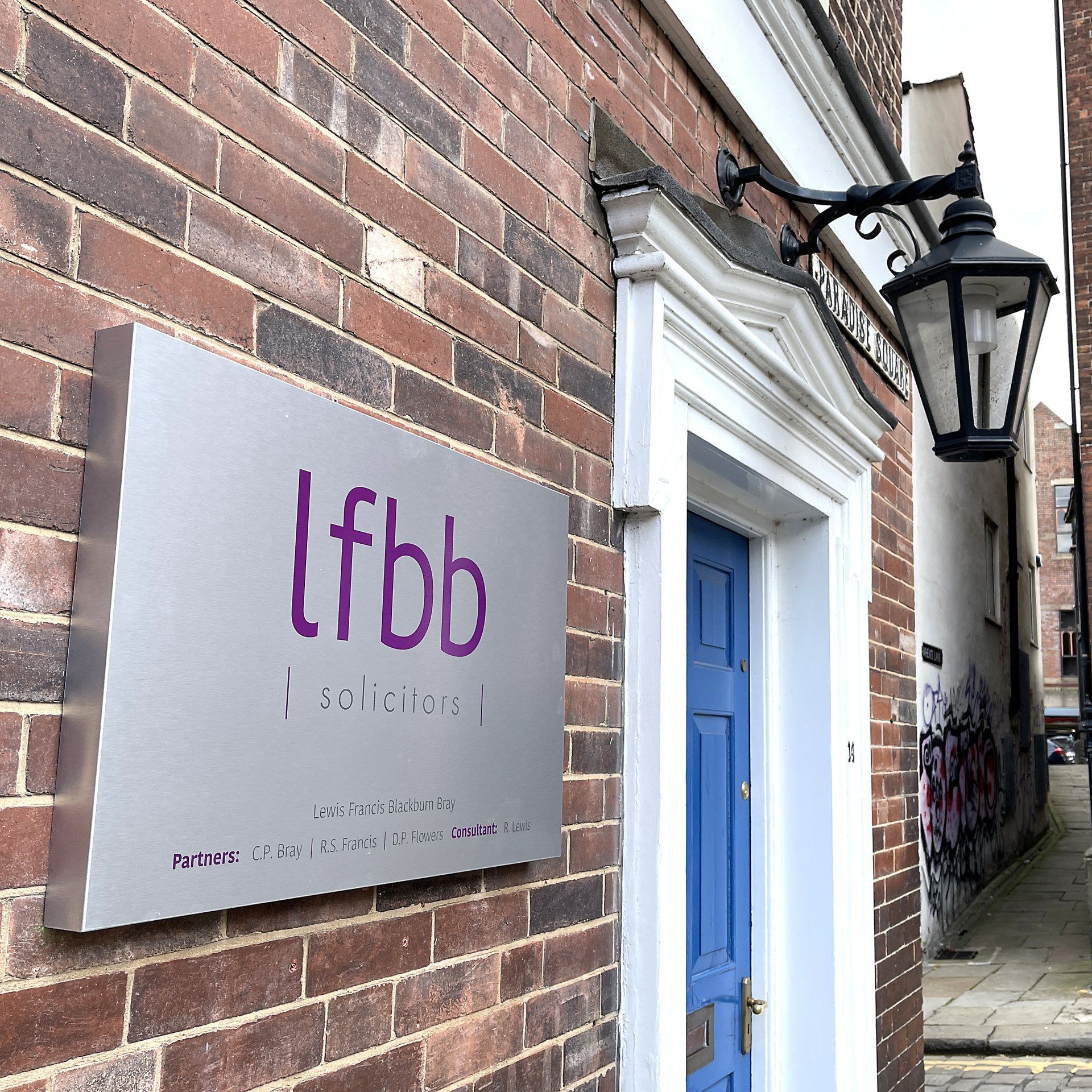 Brushed Steel Tray Sign