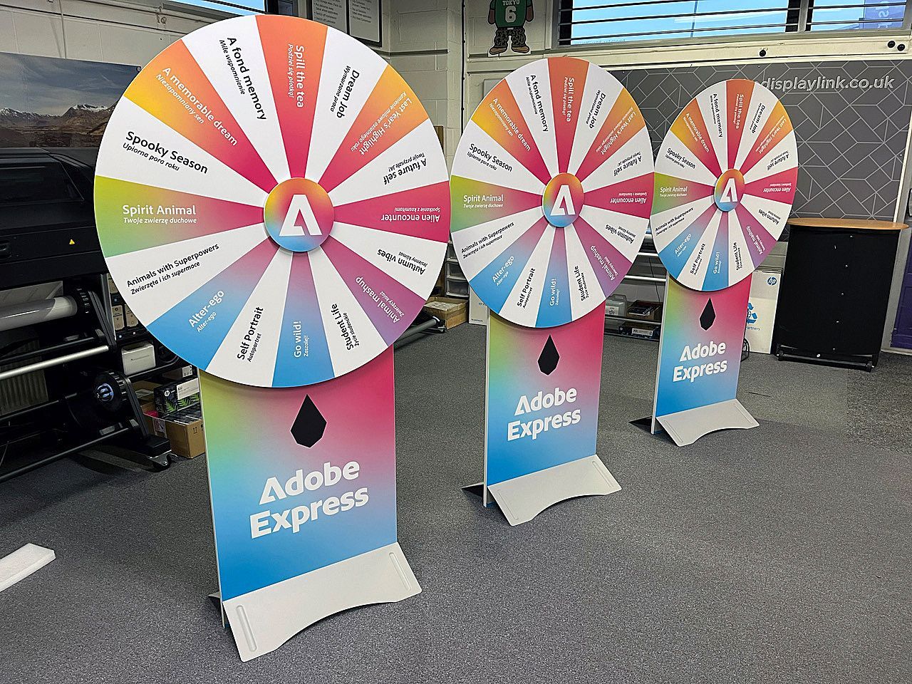 Prize wheels for business'