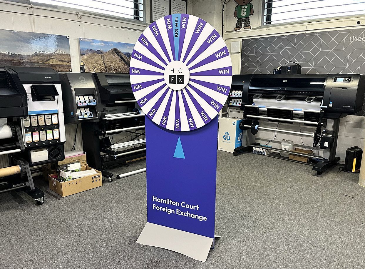 Promotional spinning wheel game
