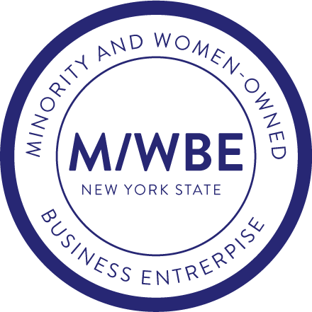 The logo for the minority and women owned business enterprise in new york state.