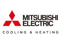 The mitsubishi electric logo is for cooling and heating.