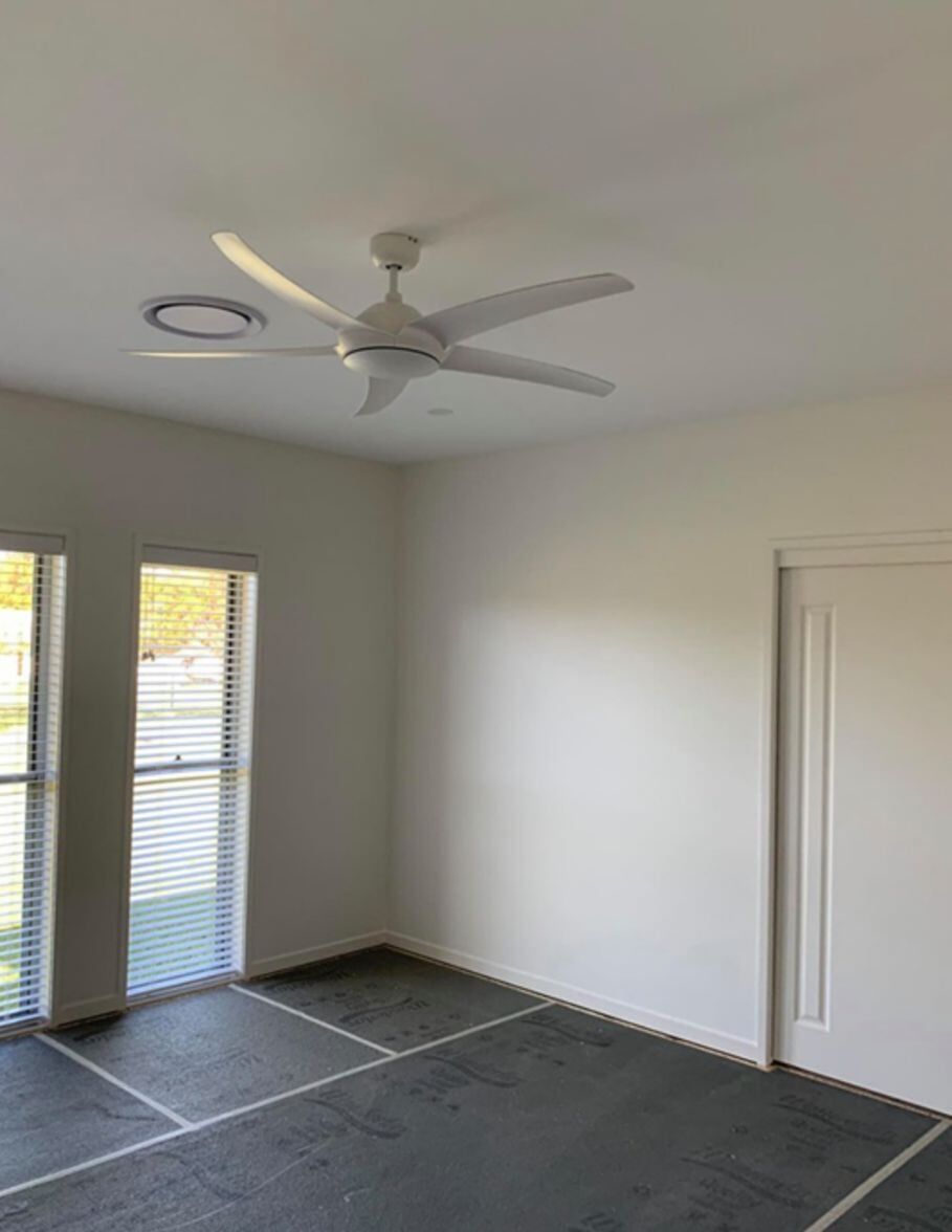 White Ceiling Fan — Painting, Plastering & Roof Restoration in Mooloolah Valley, QLD