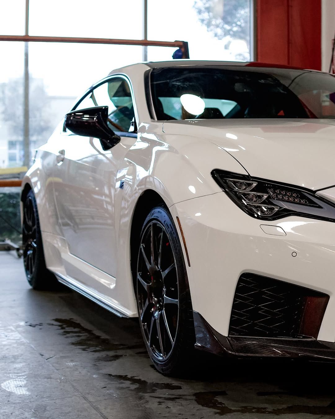 white car with Ceramic Coating