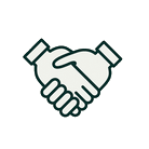 two hands shaking icon