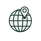 world with pin icon